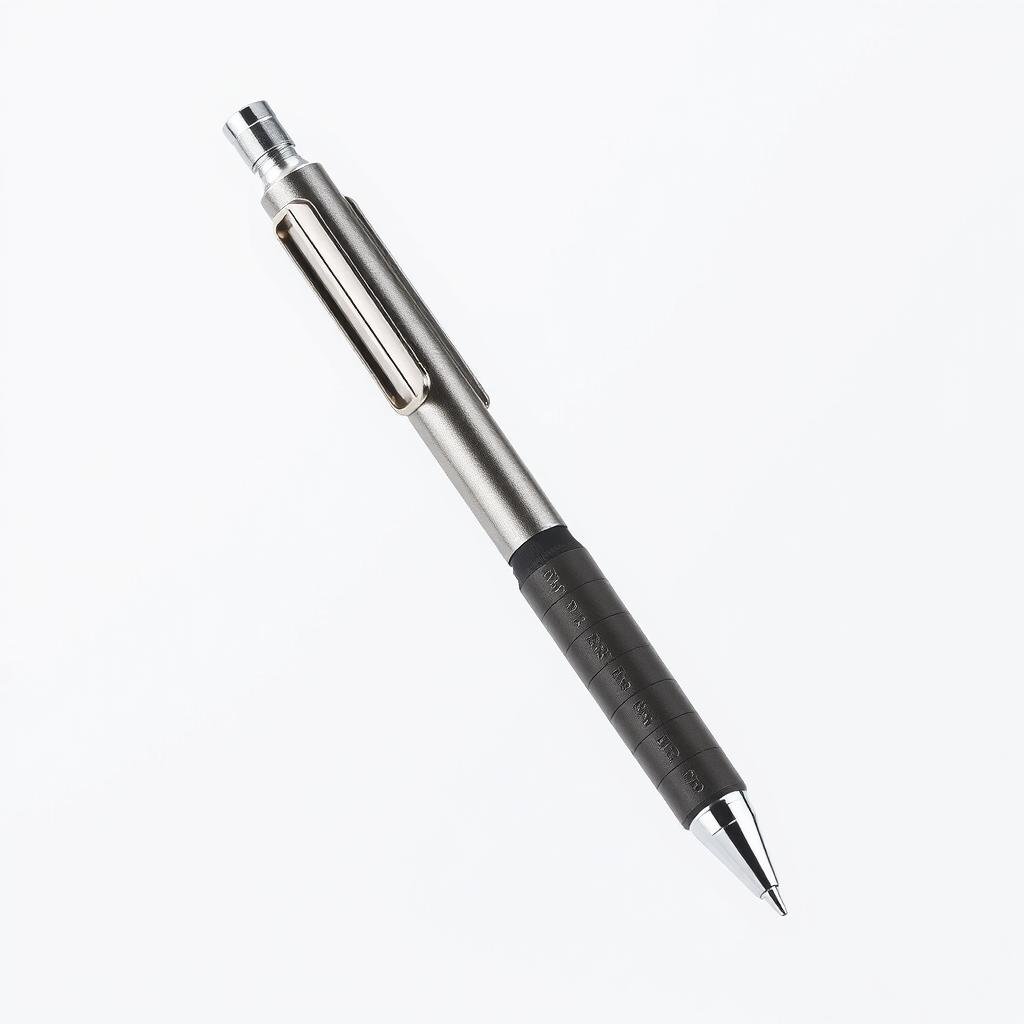 Composite mechanical pencil combining metal and plastic elements for balanced performance
