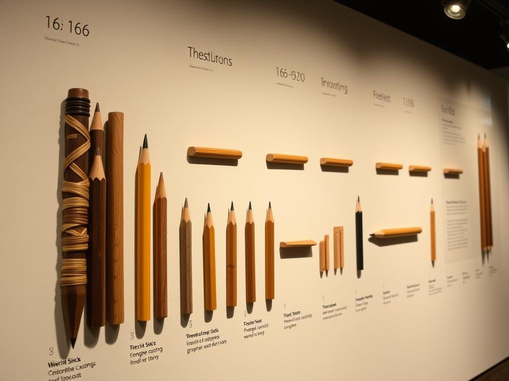 Evolution of pencil designs from the 16th to 19th century