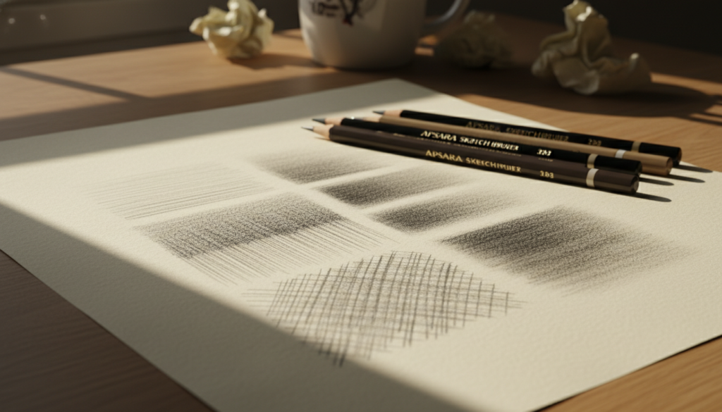 Graphite pencil shading techniques