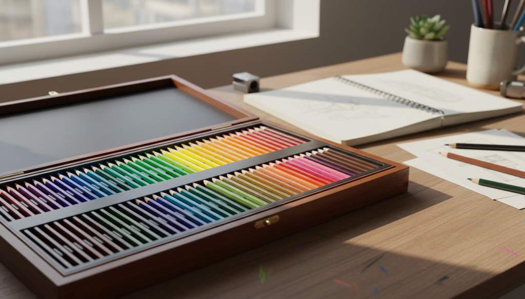 Professional colour pencil set features