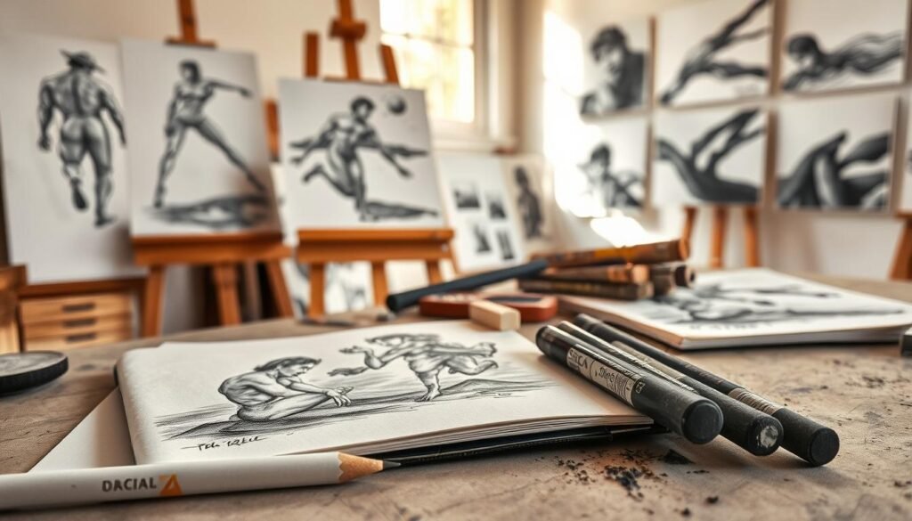 artistic applications charcoal drawing techniques