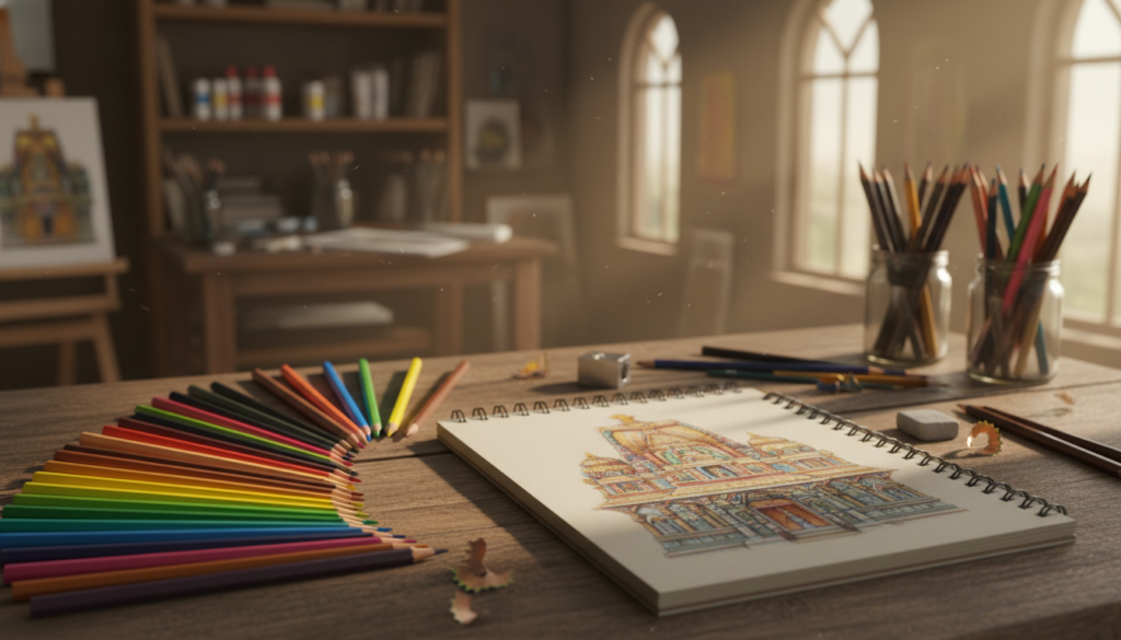 artistic applications colour pencils