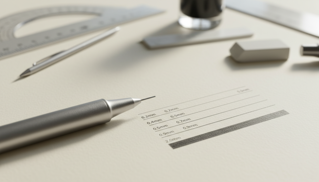 comparing mechanical pencil line widths comparing mechanical pencil line widths