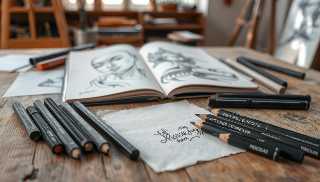product specifications charcoal drawing set
