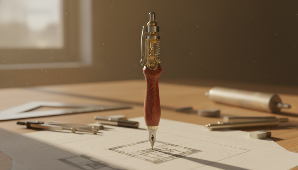 wooden mechanical pencil design features