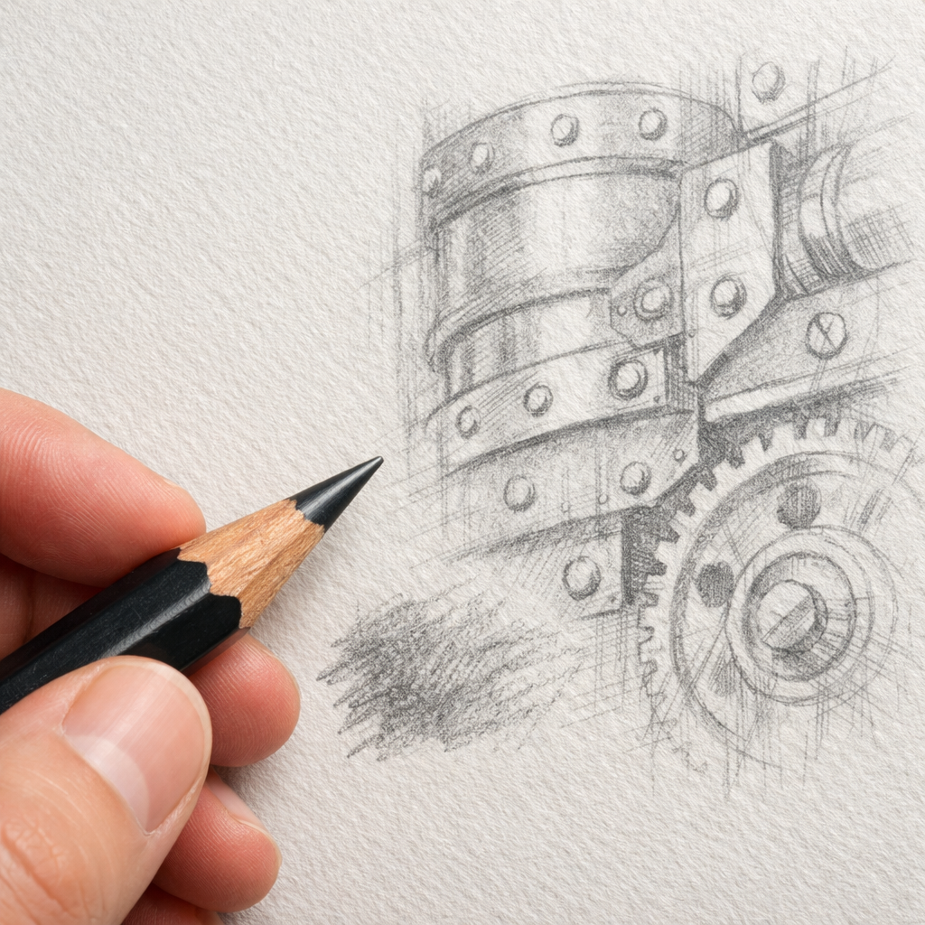 Which Pencils For Drawing Metal Textures 1