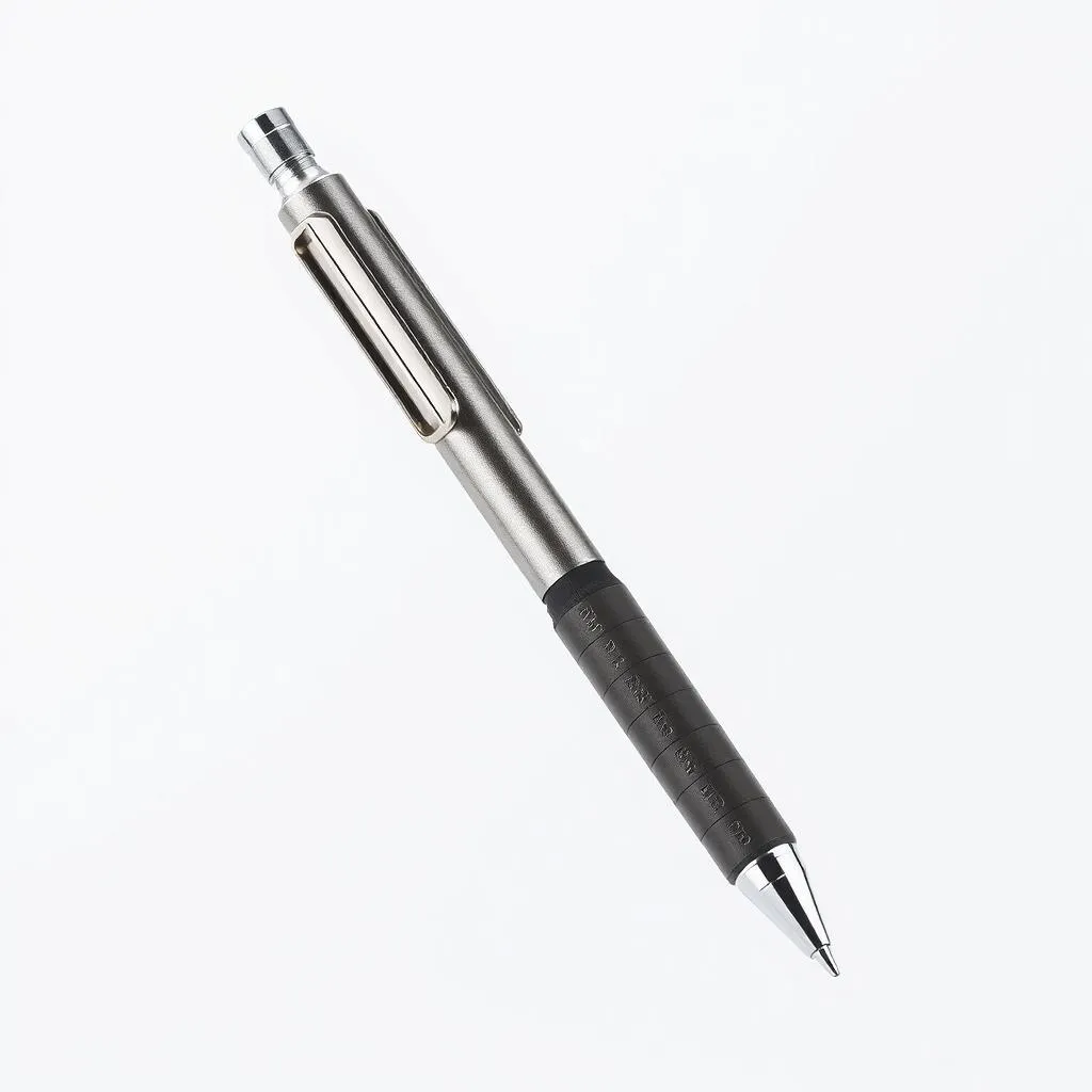 Composite mechanical pencil combining metal and plastic elements for balanced performance