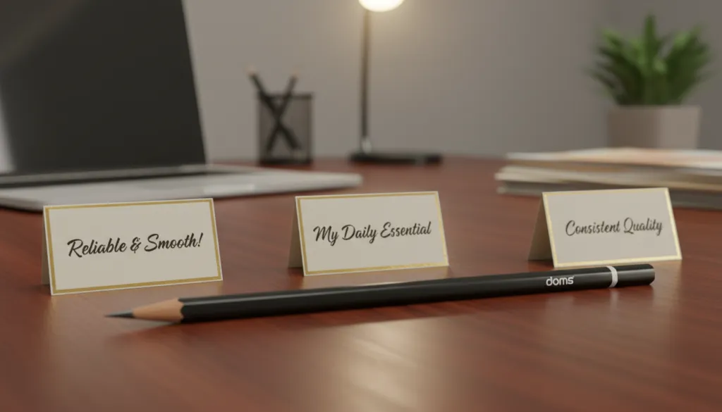 Customer assurance for Doms pencil purchases