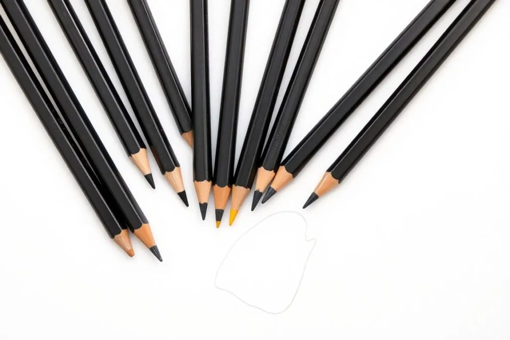 Derwent Graphic pencil set with sample drawings