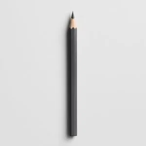 Drawing pencils on white background, wooden pencils with sharpened graphite tips.