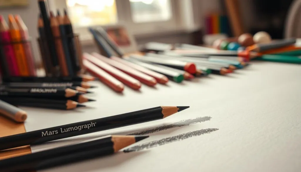 Mars Lumograph charcoal comparison with other drawing tools