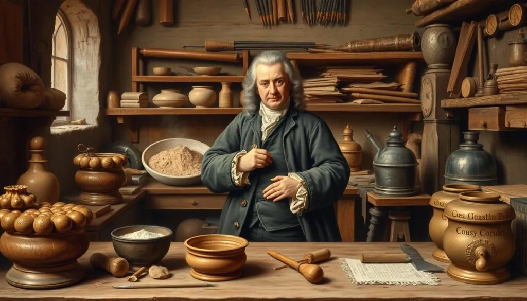 Portrait of Nicolas-Jacques Conté with his pencil-making equipment