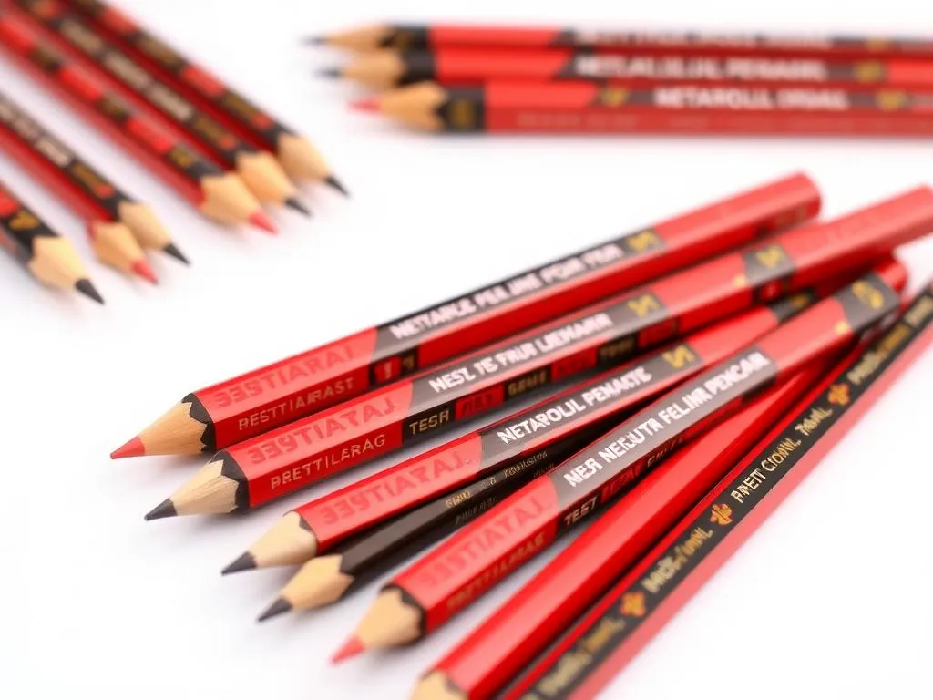 Traditional Indian Nataraj and Apsara pencils with their distinctive red and black design