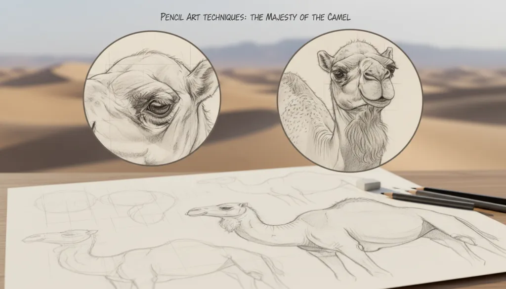 camel drawing pencil