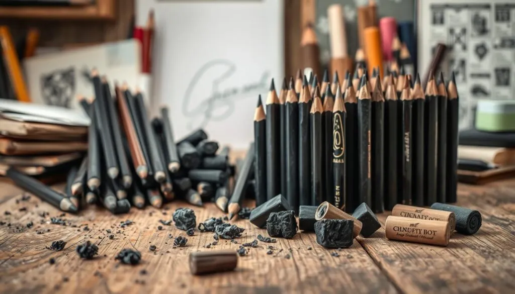 charcoal pencil set selection