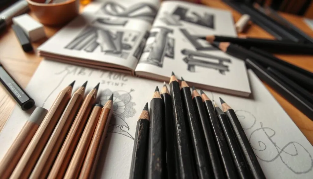 charcoal pencils