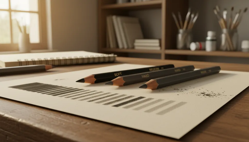 comparing charcoal pencil grades