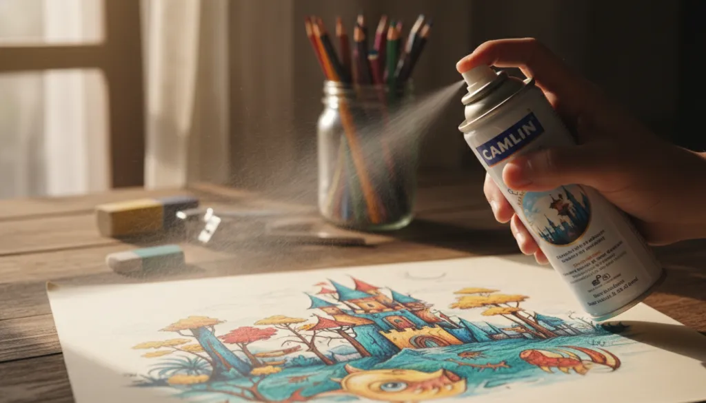 fixative spray application technique