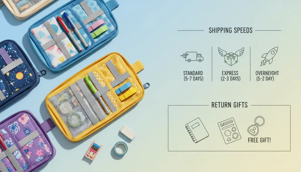 shipping pricing details return gift options