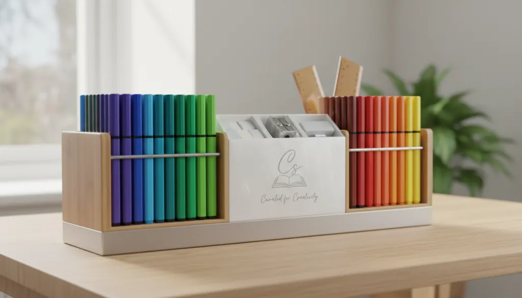 styled pencil box organization