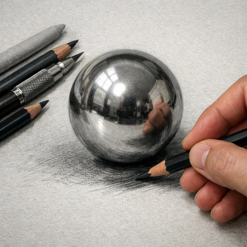 Pencils For Drawing Reflective Surfaces 1