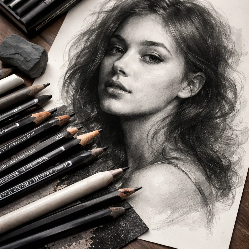 Best Drawing Pencils For Charcoal Portrait Shading 1