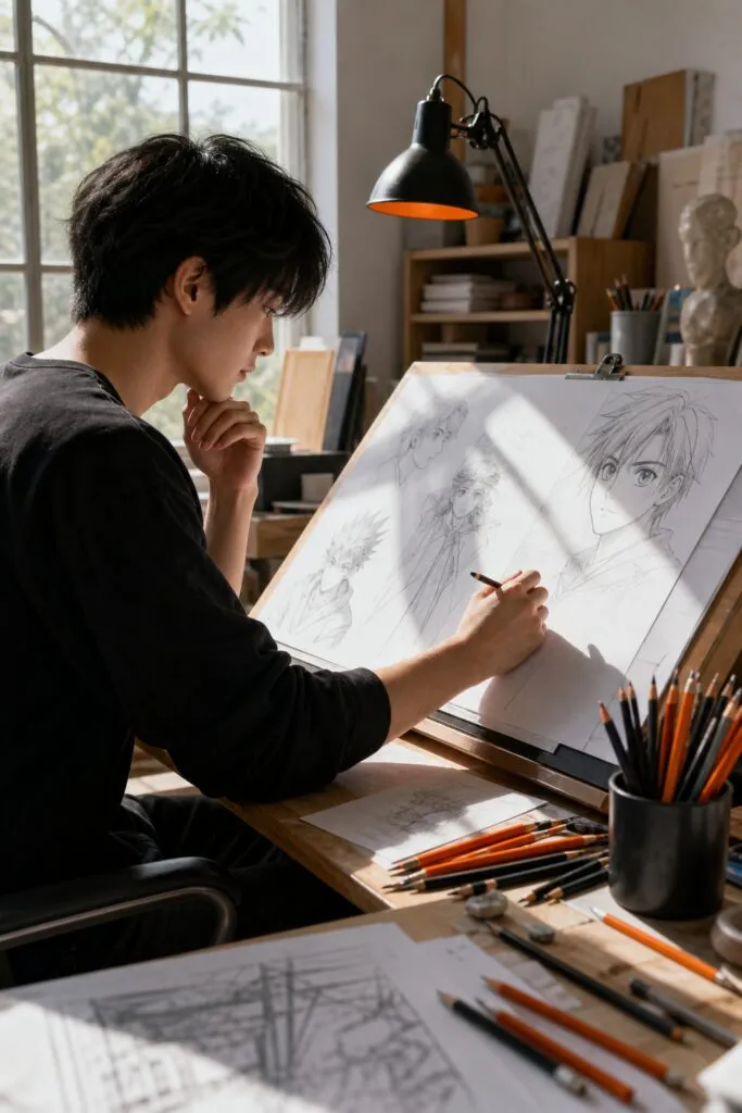 Drawing Pencils For Manga Character Design 1